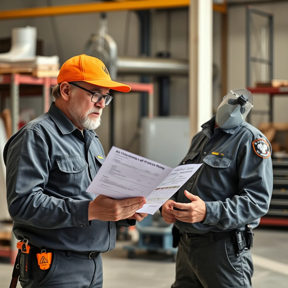 Facility manager and pest technician reviewing a checklist in El Paso