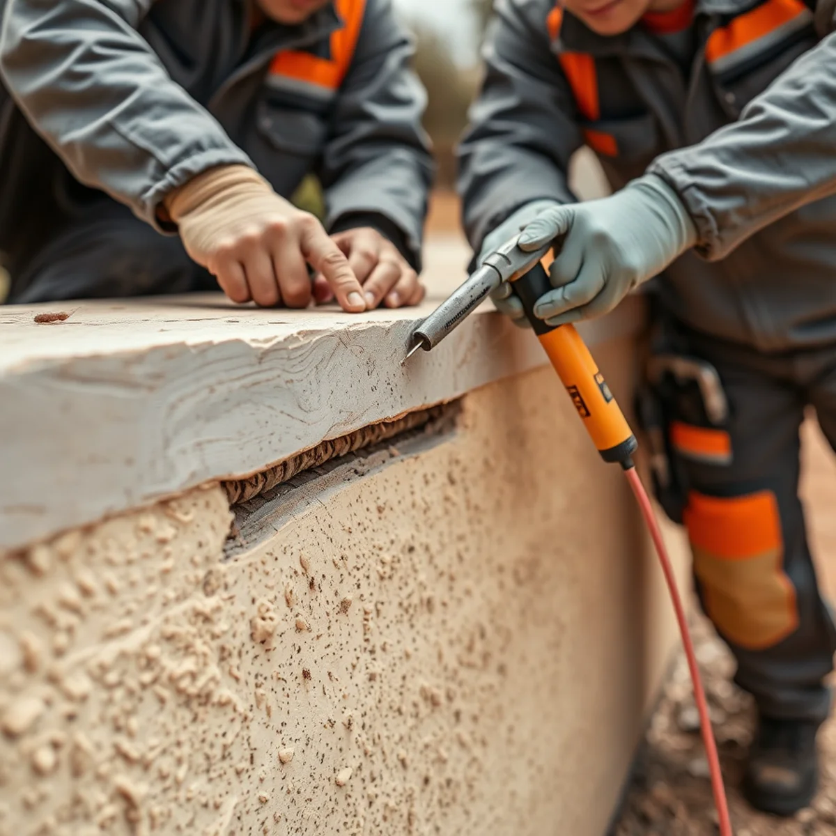 Termite mud tube on a El Paso home foundation
